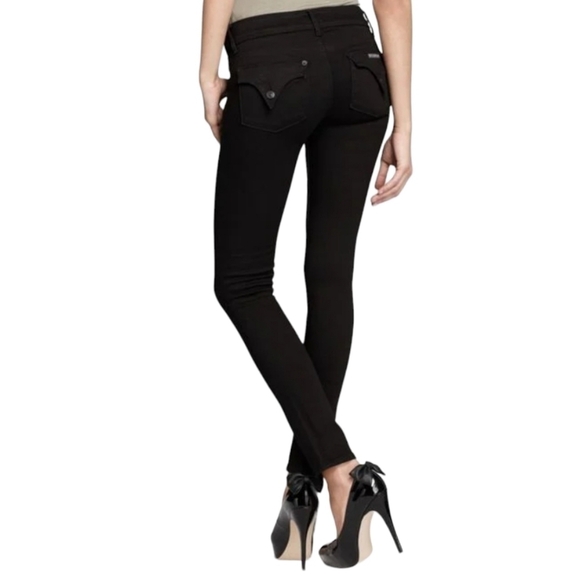 Hudson Black & Green Collin Vice Versa Skinny Denim Jeans Size 29 - Picture 1 of 6